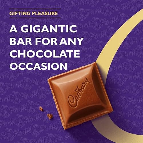 Cadbury Dairy Milk Chocolate Gift Bar, The Classic Creamy Taste, Perfect for Sharing or Gifting, Extra-Large, 850 g (Pack of 1) thumbnail 6