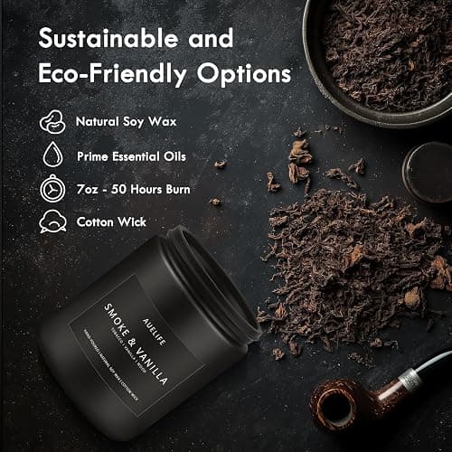 Scented Candles Set | Men Candle Set, Scented Candles for Home, Gifts for Men Aromatherapy Gift Set - 4 Pack Manly Gifts for Dad Fathers Day, Soy Candle of Leather/Smoke & Vanilla/Oak/Lavender thumbnail 5