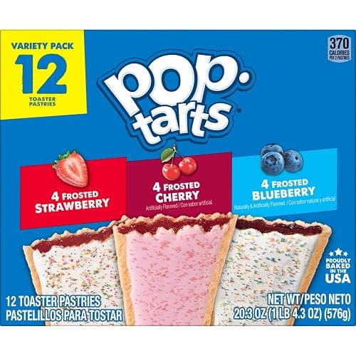 Pop-Tarts Toaster Pastries, Breakfast Foods, Kids Snacks, Value Pack, Fruit Lover's Variety Pack, 20.3oz Box (12 Pop-Tarts) thumbnail 14
