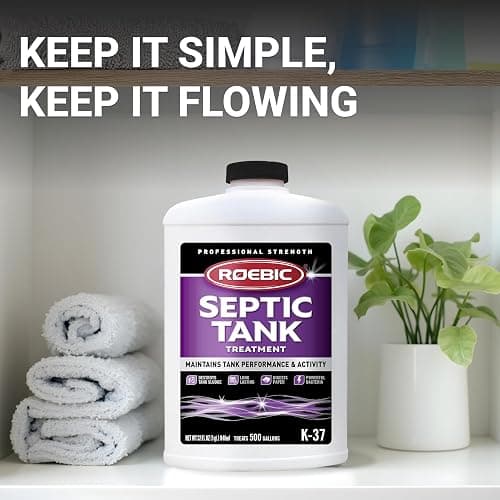 Roebic K-37-Q Septic Tank Treatment: Removes Clogs, Environmentally Friendly Bacteria Enzymes, Safe for Toilets, 32 Fl Oz - Lasts 1 Year, 32 Ounces thumbnail 5