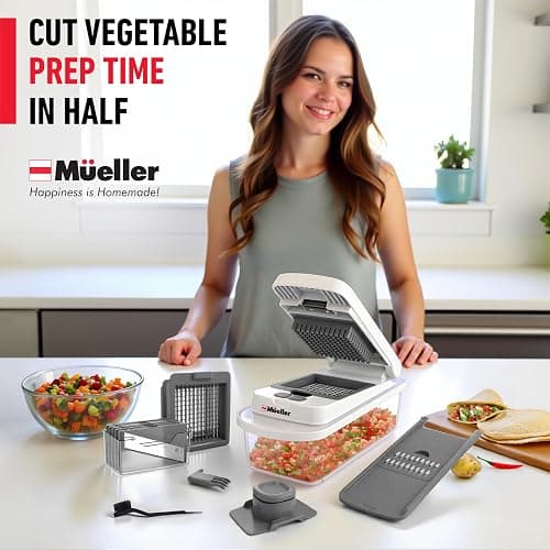 Mueller The Real Original Pro Chopper since 2013 Vegetable Chopper Mandoline Slicer, 8 Blade Food Veggie Chopper Onion Vegetable Cutter with Container, Kitchen Gadgets & Essentials, (10 in 1) thumbnail 2