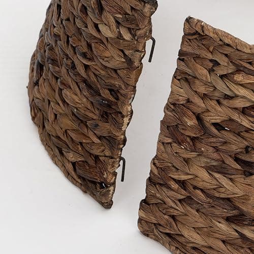 SUNNYPARK Christmas Tree Collar, 23.5’’ Hand-Woven Natural Water Hyacinth Christmas Tree Collar Basket Base Cover - Chestnut Brown thumbnail 6