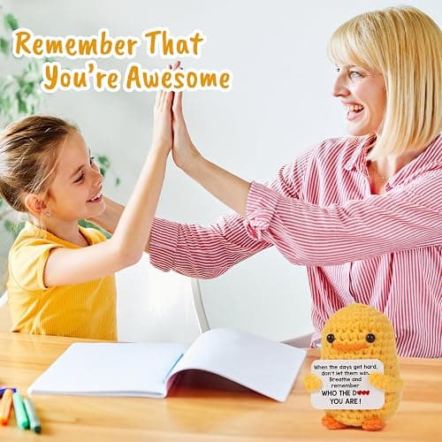 MBL Christmas Stocking Stuffers for Women - Emotional Positive Inspirational Support Small Funny Gag Crochet Duck Pickle Birthday Xmas for Men for Coworker Boss Colleges Her Him Friend thumbnail 4