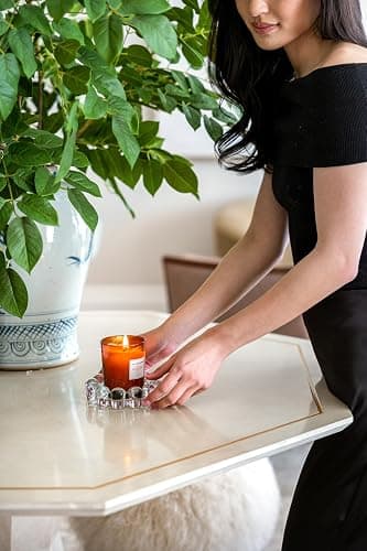 Alice Lane Original Bubble Candle Dish – Chic Clear Glass Candle Dish for Home Decor – Decorative Modern Candle Holder for Small Candles & Diffusers thumbnail 2