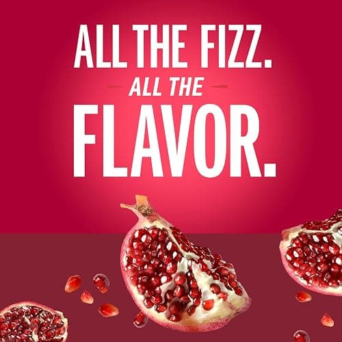 IZZE Sparkling Water Juice Beverage Blend, Pomegranate, No Sugar Added, 8.4 FL OZ, 24 Cans thumbnail 4