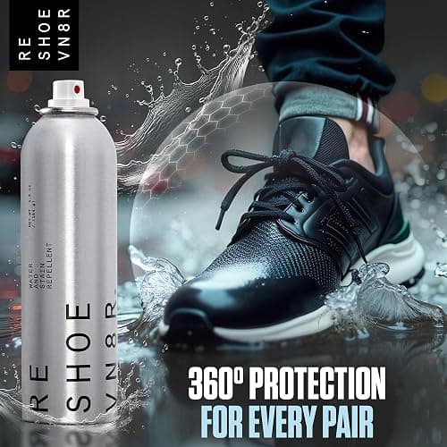 RESHOEVN8R Rain & Stain Shoe Protector Spray - Waterproof, 6.5oz | Quick-drying, no harsh chemicals, protects sneakers, suede, canvas, leather & white shoes, long-lasting thumbnail 3