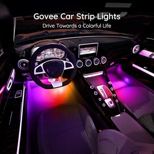 Govee Car Lights, Smart RGBIC Interior Car Lights with APP, Remote Control, LED Lights for Decor, DIY Mode and Multiple Scene Options, 2 Lines Design 72 LED Lights thumbnail 3