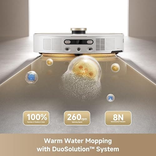 Mova V50 Ultra Complete Robot Vacuum and Mop Self-Cleaning, 24,000 Pa Suction, Liftable Navigation with Obstacle Overcoming and Warm Water Mopping with DuoSolution System Designed for Pets thumbnail 5