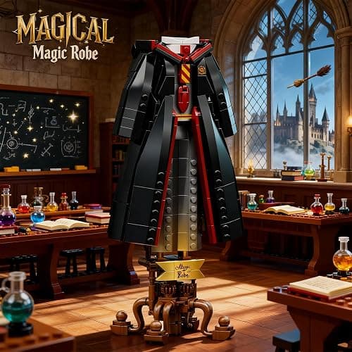 GHQYTPR Magic Robe Building Block Set 661 Pcs Magical Wizard Academy Cloak Model Kit for Adults & Teens thumbnail 2