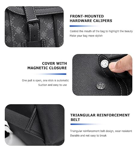 KingTo Laptop Backpack for Men Luxury Anti-Theft Travel Backpack Casual Business Waterproofing Computer Bag (black-1) thumbnail 6
