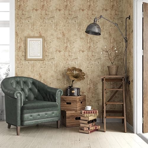 VEELIKE Aged Tan Concrete Wallpaper Peel and Stick Textured Distressed Concrete Look Wallpaper for Bedroom Living Room 15.7''x118'' Removable Waterproof Stone Contact Paper for Accent Wall Countertops thumbnail 3