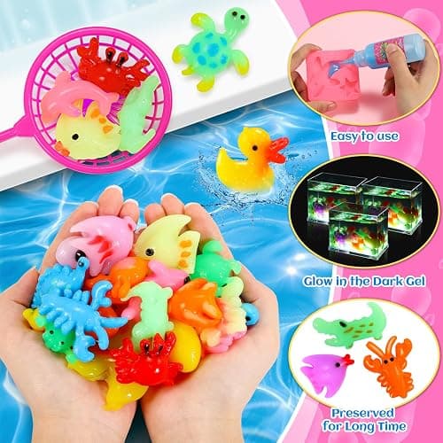 MDINGTD Magic Water Elf Toy Kit: DIY Squishy Toys Art Crafts Kits with 12 Gels and 12 Molds, Make Your Own Creative Toys Party Favors Christmas Birthday Gifts for Girls Ages 4-12 thumbnail 4