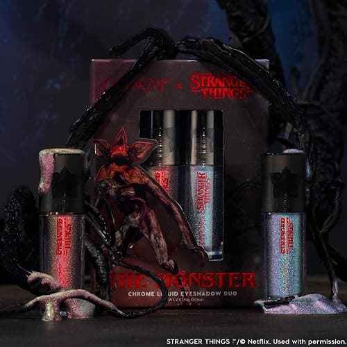 ColourPop x Stranger Things Chrome Liquid Eyeshadow Duo - Color-Shifting Chrome Eyeshadow with Long-Lasting & Ultra-Pigmented Formula - The Monster (2 Count) thumbnail 4
