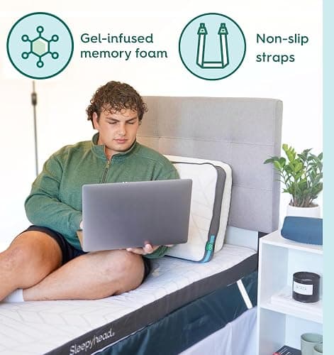Sleepyhead Twin XL 3 Inch Gel Memory Foam Mattress Topper for College Dorm – Thick, Cooling & Comfortable Mattress Pad with Washable Cover – Dorm Room Essentials for College Students (XL Twin 3") - Twin XL - 3-Inch Cooling Gel thumbnail 5