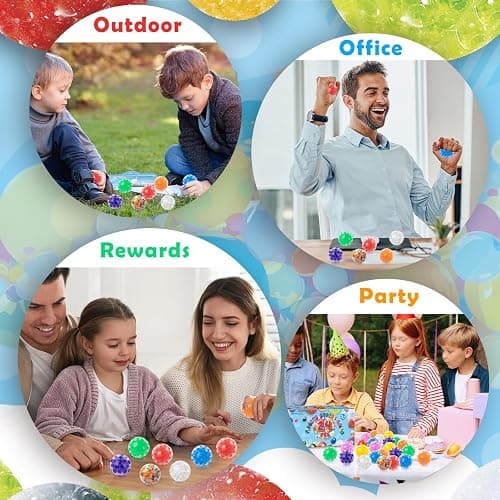 24 Pack Fidgets Stress Balls for Kids Adults, Squishies Ball Toys Pack, Stress Relief Sensory Stress Ball for Autism, Squishy Toys for 3 4 5 6 7 8 9 10 Boys Girls Gifts thumbnail 7