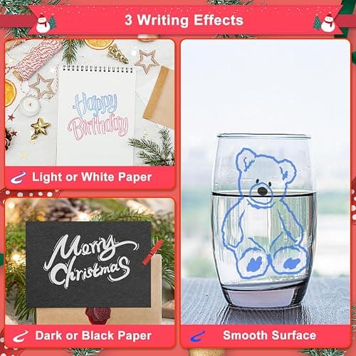 YITHINC Glitter Pens Outline Marker Pen, Stocking Fillers Kids, Arts and Crafts for Kids, Teenage Girls Gift, 12 Sparkle Metallic Colouring Pens, Christmas Gifts for 4-14 Year Old Girls thumbnail 3