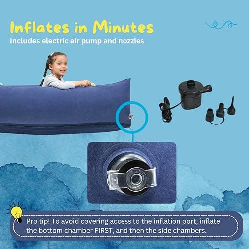 Sensory Chair for Kids — Inflatable Peapod for Children, Includes Electric Air Pump thumbnail 4