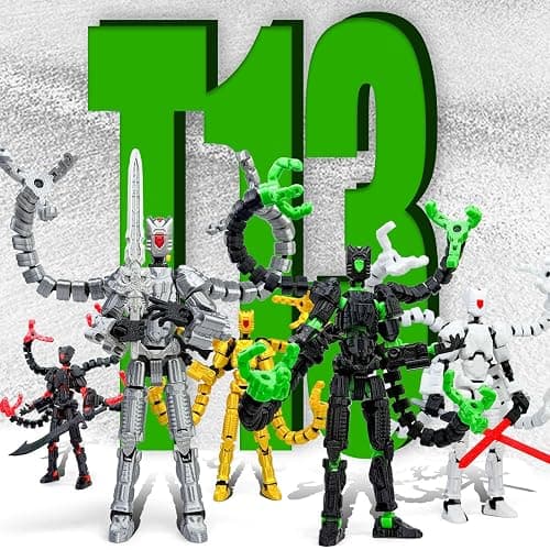 Aesinos T13 Assembly Completed Action Figure 3D Printed Multi-Jointed Movable Nova 13 Robot d13 Accessories Best Birthday Festival Gift Desktop Decorations for Game Lovers thumbnail 2