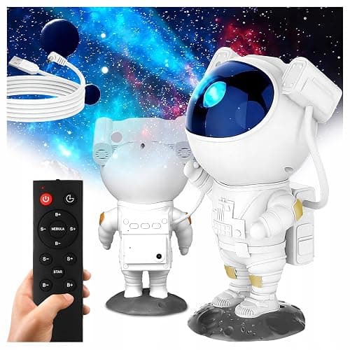 Galaxie Sternenhimmel Astronaut Projektor, Led Weltraum Nachthimmel Lichtprojektor Lampe Mit Timer & Fernbedienung, Sternenlicht Für Schlafzimmer Perfekt Geschenk für Kinder und Erwachsene (8086) - Image 1