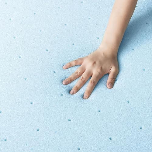 Best Price Mattress 2-inch Ventilated Gel Memory Foam Topper - Twin, Blue thumbnail 5