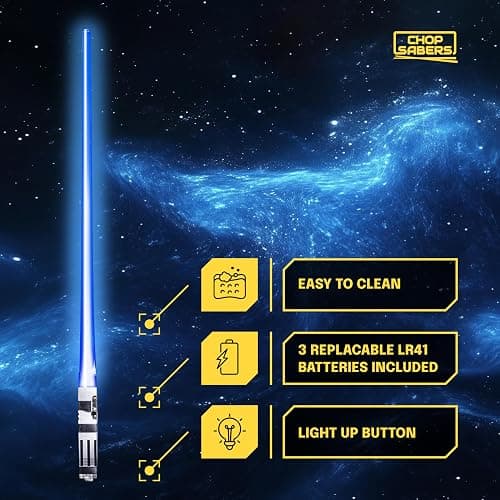 Lightsaber Chopsticks Light Up - LED Glowing Light Saber Star Wars Chop Sticks - Reusable Sushi Lightup Sabers Chopstick Set Of 1 Blue Pair thumbnail 5