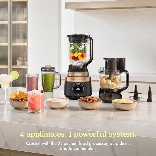 Ninja CrushBOSS 4-in-1 Blender, Processor & Auto Dicing, 1850PW, LB451BK1 | Ninja's most powerful all-in-one system. CrushBOSS + Dicing: full-size & personal blends, food processing & auto dicing. thumbnail 3