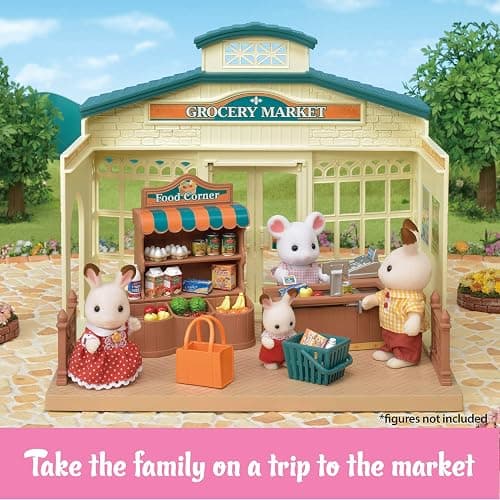 Calico Critters Grocery Market - Shop, Play, and Let Creativity Bloom!, Cream & Brown thumbnail 5