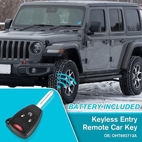 Guteauto Car Key Fob Keyless Entry Remote 315Mhz OHT692713A for Jeep Wrangler 2009-2018, Compass 2010-2017, Patriot 2010-2017 thumbnail 2