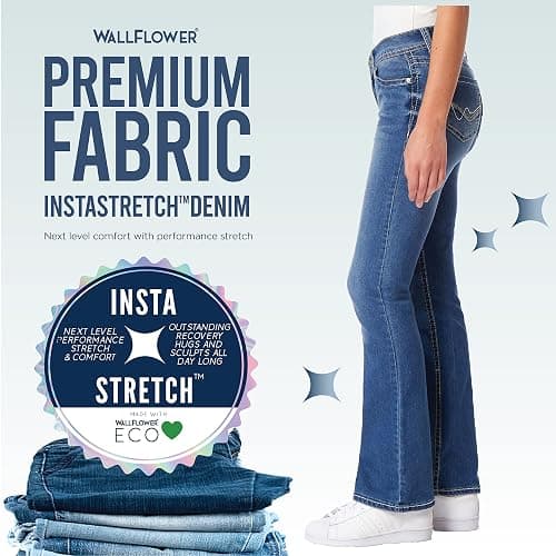 WallFlower Women's Legendary Bootcut Mid-Rise Insta Stretch Juniors Jeans (Standard and Plus), Size 0 to 24 thumbnail 6