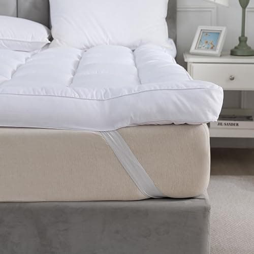 Hotel Quality Box Stitched Microfibre Mattress Topper 5cm Super soft Heavy Fill Orthopaedic Anti Allergy Quilted Mattress Topper (Double,137Cm X190cm) thumbnail 6
