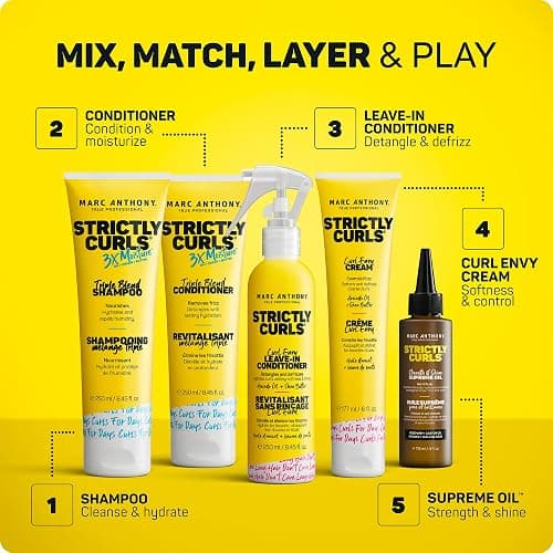 Marc Anthony Curl Defining Styling Cream for Curly Hair, Strictly Curls - Moisturizing Hair Defining Cream Softens & Detangles Coarse, Frizzy Curls with Shea Butter - Styling Product Reduces Frizz thumbnail 7
