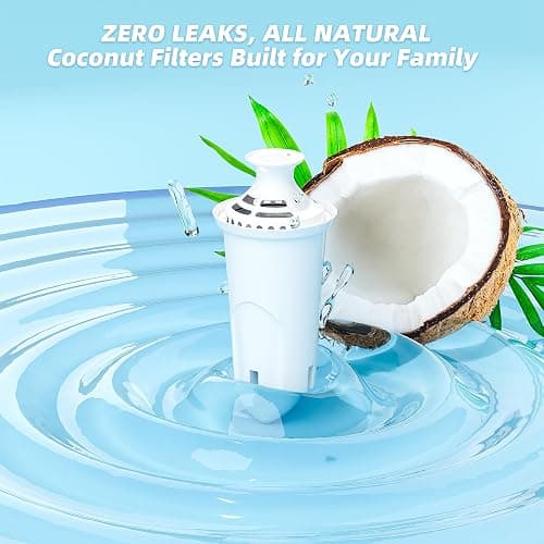 Water Filter Replacement by NUTTUTO Compatible with Brita Water Dispensers and Pitchers, Fits Classic 35557, OB03, Mavea 107007, 35557, Pack of 6 thumbnail 2