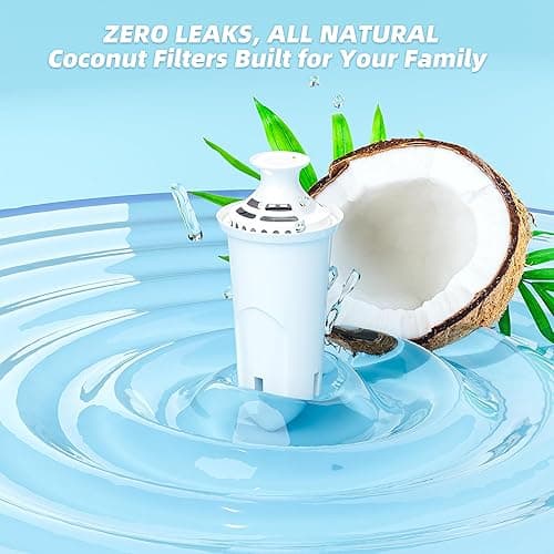 Water Filter Replacement by NUTTUTO Compatible with Brita Water Dispensers and Pitchers, Fits Classic 35557, OB03, Mavea 107007, 35557, Pack of 6 thumbnail 3