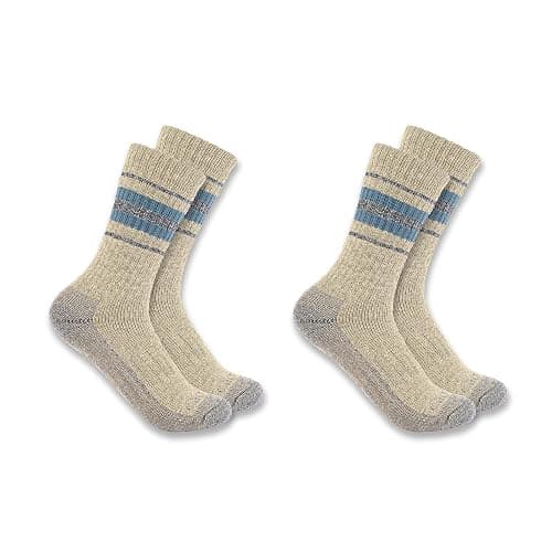 Carhartt Women's SC8212W Women's Heavyweight Synthetic-Wool Blend Crew Sock 2-P - Image 1
