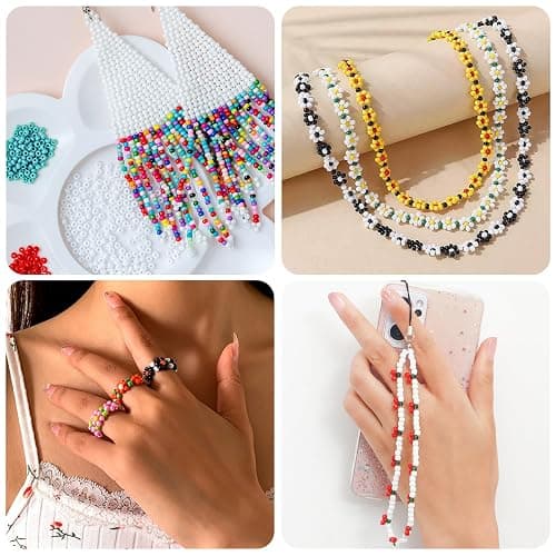 3mm Seed Beads Uniform, 39 Colors 8200pcs Small Beads for Jewelry Making, Friendship Bracelet Bead for Girls Adults thumbnail 3