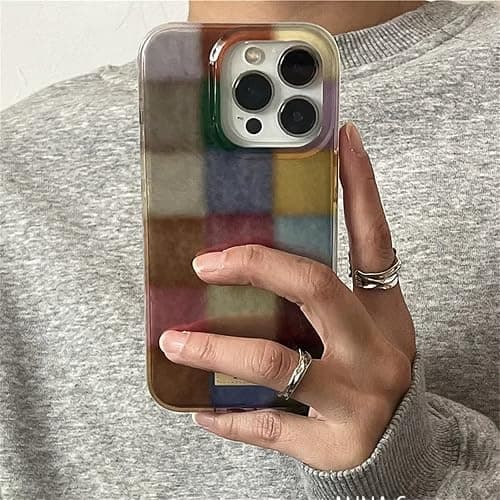 Mainrenka Trendy Aesthetic Cute Colorful iPhone 13 Pro Max Case Shockproof Design Slim Fit Protective Cover Phone Case with for Women Girls thumbnail 3