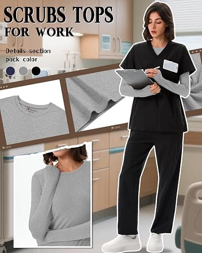 Neer 3 Pack Womens Underscrub Shirts thumbnail 2