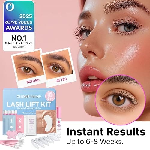 Korean Lash Lift Kit - 5 Sets At Home Eyelash Perm Kit with Upgraded Glue, Eyelash Lift, DIY Lash Perm Easy for Beginner & Professional, Semi Permanent Perming Wave Suitable For Salon & Home thumbnail 3