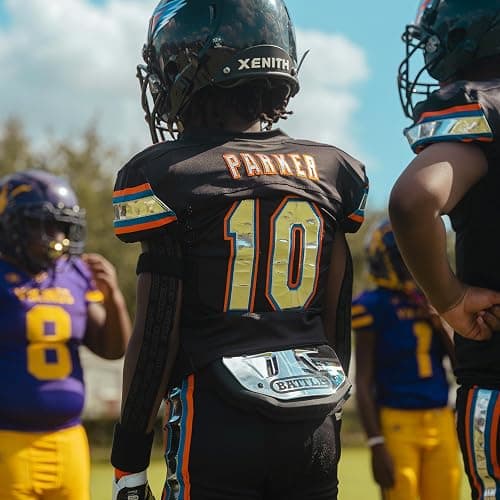 Battle Sports Chrome Football Back Plate – Hard Shell Lower Back Protector with Contoured Foam for High-Impact Protection for Adult and Youth thumbnail 7