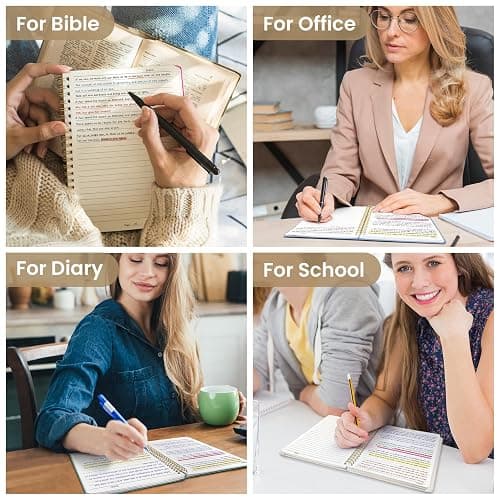 Taja Lined Spiral Journal Notebook for Women & Men, 140 Pages, College Ruled Hardcover Notebook for Work & Note Taking, Journals for Writing, A5(5.7" x 7.9") – Beige thumbnail 7