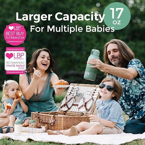 Momcozy Portable Milk Warmer for Travel – Dual Heating Modes for Breast Milk & Water, Portable Bottle Warmer with Fast Heating & Long Battery Life, 17 Ounces Large Capacity to Meet Your All-Day Needs thumbnail 8