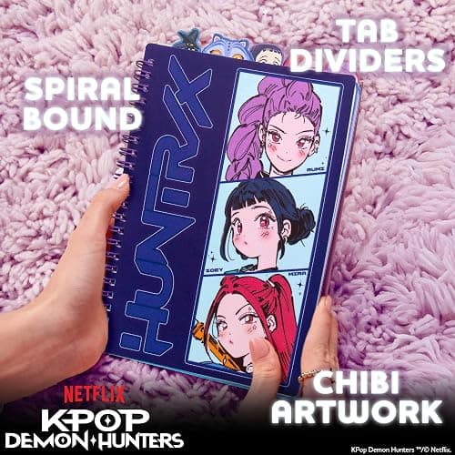 KPop Demon Hunters™ Huntr/x Tab Journal with 80 Lined Pages, Spiral-Bound, Notebook Size 6x8, Official KPop Demon Hunters Merch for K-Pop Fans, Students, Teens thumbnail 3