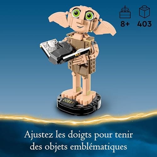 Lego Harry Potter Dobby The House Elf Set - Easter Gifts for Children and All Fans from 8 Years - Movable Iconic Figure - Toy - Bedroom Accessory & Decoration - Character Collection - 76421 thumbnail 5