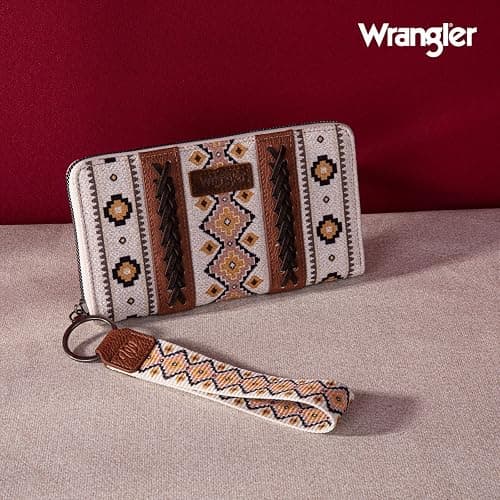 Wrangler Wallet Purse for Women Western Aztec Clutch Wristlet Wallet with Credit Card Holder thumbnail 3