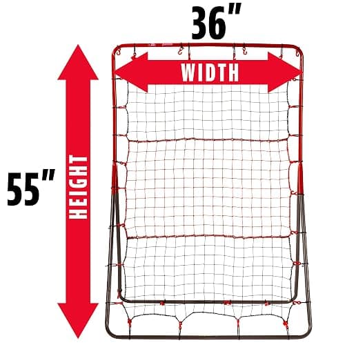 Franklin Sports Baseball Pitching Target and Rebounder Net - 2-in-1 Switch Hitter Pitch Trainer + Pitchback Net - Pitching Target with Hitter + Strikezone, Red thumbnail 2