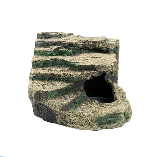 JIHAQUA Large Resin Reptile Tank Accessories Hideouts Cave Habitat Decor for Leopard Gecko Lizards Turtle thumbnail 3
