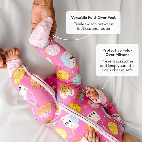 Little Sleepies Pajamas for Baby Boys & Girls, Viscose from Bamboo Baby Pajamas, Snug Baby Sleeper, Toddler PJs, 2-Way Zipper - 12-18 Months - Bananas thumbnail 4
