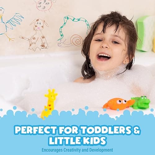 Tub Works® Smooth™ Bath Crayons Bath Toy, 12 Pack | Nontoxic, Washable Bath Crayons for Toddlers & Kids | Unique Formula Draws Smoothly & Vividly on Wet & Dry Tub Walls | Hexagon Grip Bathtub Crayons thumbnail 7