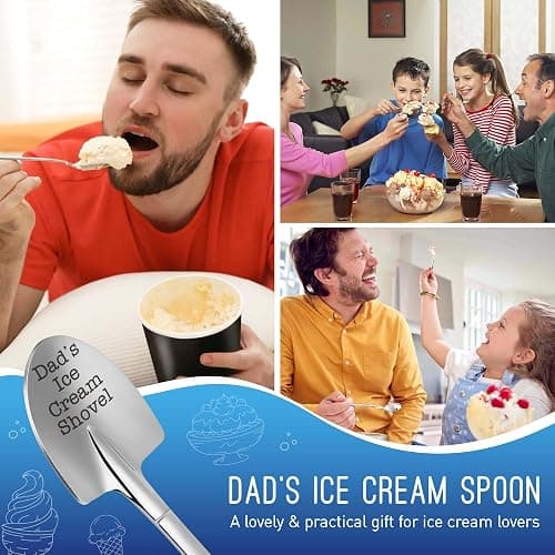 Dad Fathers Day Birthday Gift, from Daughter/Son, Dads Christmas White Elephant Gifts, Funny Dad's Ice Cream Shovel Spoon Gift for Daddy Father-in-Law Grandfather Grandpa Retirement Valentines for Him thumbnail 6