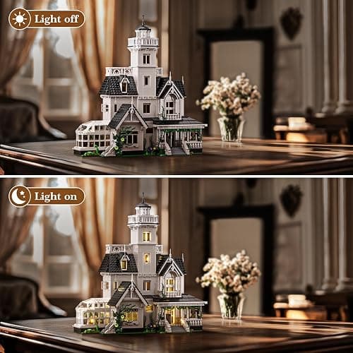 Magic House Building Set with LED Light, Owens House Blocks Toy | Creator Architecture Model Building Kit, Compatible with Lego Horror, Home Office Decor Gift for Adults (1877PCS) thumbnail 5